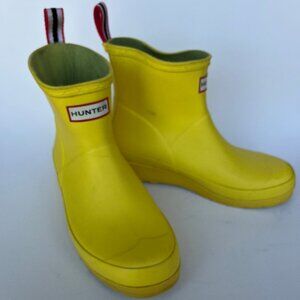 Hunter Play Short Yellow Rubber Rain Boots